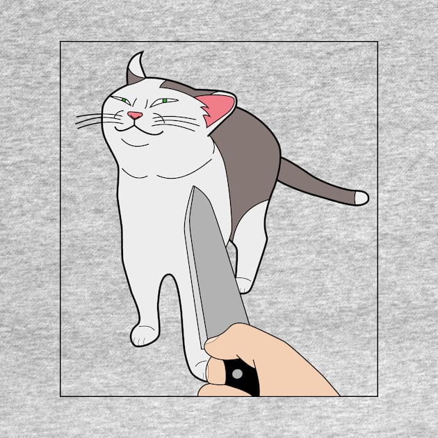 Smug Knife Cat Meme by Sashen